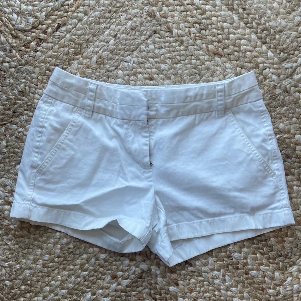J Crew White Chino Shorts - Size 00